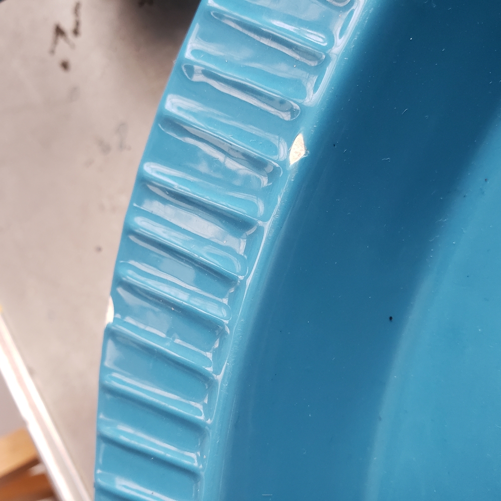Costal Chic Blue Sardine Fish-Shaped Decorative Plate with Ridged Fins - Picture 5 of 5